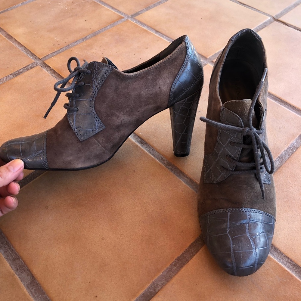 Franco Sarto heeled booties with lace-up front